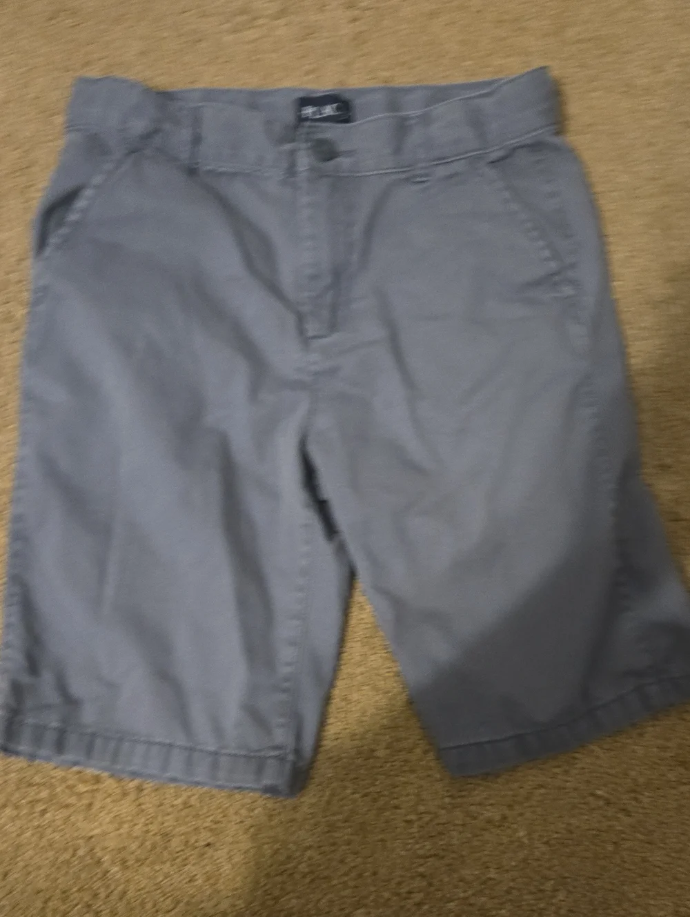 The Childrens Place Boys's Flat Front Chino Shorts - Gray Blue